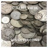 $10 Face Value Bag US Mixed 90% Silver