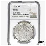 1902 Morgan Silver Dollar NGC MS63