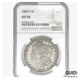 1888-S Morgan Silver Dollar NGC AU58