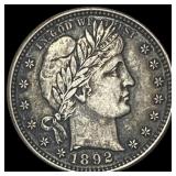 1892 Barber Quarter CHOICE AU