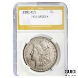 1882-O/S Morgan Dollar PGA MS63+