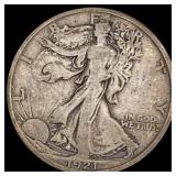 1921-D Walking Liberty Half Dollar LIGHTLY CIRCULA