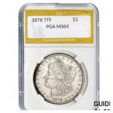 1878 7TF Morgan Dollar PGA MS64