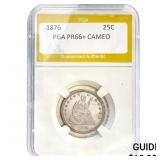 1876 25C PGA PR66+ CAMEO