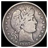1907-O Barber Half Dollar NICELY CIRCULATED