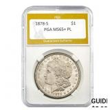 1878-S Morgan Dollar PGA MS65+ PL