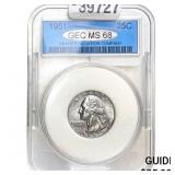 1951 Washington Quarter GEC MS68