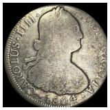 1804 Spanish 8 Reales Mexico Mint NICELY CIRCULATE