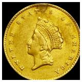 1855 $1 Indian Princess Head Gold Dollar NICELY CI