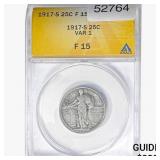1917-S Standing Liberty Quarter ANACS F15
