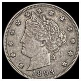 1893 Liberty Head Nickel LIGHTLY CIRCULATED