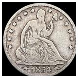 1854 Seated Liberty Half Dollar NICELY CIRCULATED