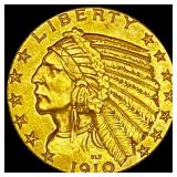 1910 Indian Head Half Eagle $5 Gold CHOICE AU