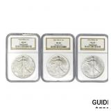 1987-2002 American Silver Eagles[3] NGC ms68