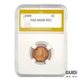1909 VDB 1C PGA MS66 RED
