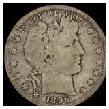 1896-S Barber Half Dollar NICELY CIRCULATED