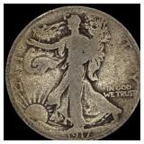 1917-S Walking Liberty Half Dollar NICELY CIRCULAT