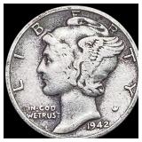 1942-D Mercury Dime LIGHTLY CIRCULATED