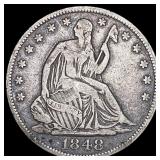 1848-O Seated Liberty Half Dollar LIGHTLY CIRCULAT