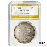 1921-D Morgan Dollar PGA MS65