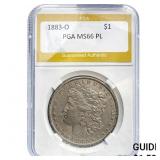 1883-O Morgan Silver Dollar PGA MS66 PL