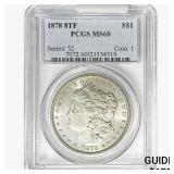 1878 8TF Morgan Silver Dollar PCGS MS60