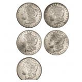 1883-1904 BU Morgan SIlver Dollar Lot [5 Coins]