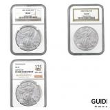 [3] 2001-2016 American Silver  Eagles $1 NGC MS69