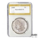 1889 Morgan Silver Dollar PGA MS65 PL