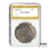 1921-S Morgan Dollar PGA MS66+