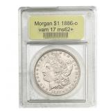 1886-O Morgan Silver Dollar USCG MS62+