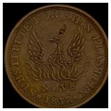 1837 Hard Times Token - Phoenix Rising CLOSELY UNC