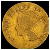 1856-S Three Dollar Gold Piece NICELY CIRCULATED