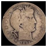 1892 Barber Half Dollar NICELY CIRCULATED