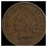 1908-S Indian Head Cent NICELY CIRCULATED