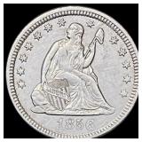 1856-C Seated Liberty Quarter CHOICE AU