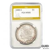 1880-S Morgan Silver Dollar PGA MS66