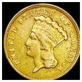 1854 $3 Indian Princess Head Gold LIGHTLY CIRCULAT