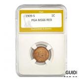 1909-S 1C PGA MS66 RED
