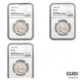 1. 1953 50C NGC MS652. 1958 50C NGC MS6
