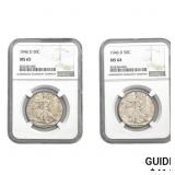 1946-D 50C NGC MS65  1946-D 50C NGC MS6