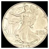 1942 Walking Liberty Half Dollar GEM BU