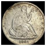 1864 Seated Liberty Half Dollar NICELY CIRCULATED