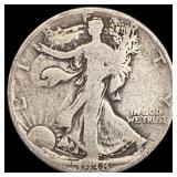 1938-D Walking Liberty Half Dollar NICELY CIRCULAT