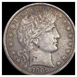 1909 Barber Half Dollar NEARLY UNCIRCULATED