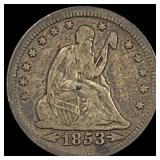 1853 Seated Liberty Quarter NICELY CIRCULATED