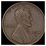 1914-D Lincoln Wheat Cent CHOICE AU