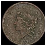 1837 Coronet Head Large Cent NICELY CIRCULATED