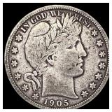 1905-S Barber Half Dollar NICELY CIRCULATED