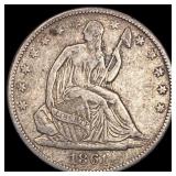 1861-O Seated Liberty Half Dollar LIGHTLY CIRCULAT